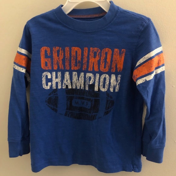 3T Blue and Orange Carter's long sleeved shirt - Picture 1 of 2
